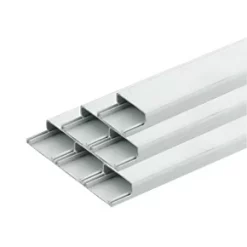 Tower uPVC White Mini Trunking 38mm x 16mm x 2m 4 Pack