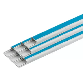 Tower PVC White Self-Adhesive Mini Trunking 12mm x 8mm x 3m 20 Pack 2 Tower PVC White Self-Adhesive Mini Trunking 12mm x 8mm x 3m 20 Pack - Image 2