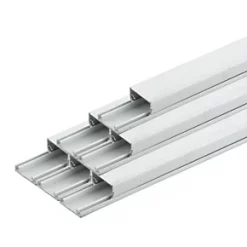 Tower uPVC White Maxi Trunking 25mm x 16mm x 3m 30 Pack