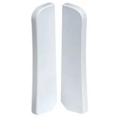 Tower Mini Skirting Trunking End Caps 100 x 25mm 2 Pack