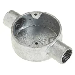 Deta 2 Way 20mm Through Conduit Box Galvanised