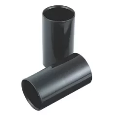 Tower Black Heavy Conduit Couplings 25mm 2 Pack