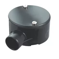 Tower 1 Way 20mm Terminal Box Black