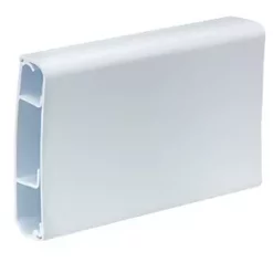 Tower PVC White Mini Skirting Trunking 100mm x 25mm x 3m 2 Pack