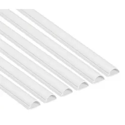 D-Line PVC White Mini Trunking 30mm x 15mm x 2m 6 Pack