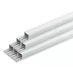 Tower uPVC White Maxi Trunking 16mm x 16mm x 3m 30 Pack