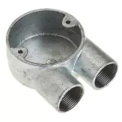 Deta 2 Way 25mm U Conduit Box Galvanised
