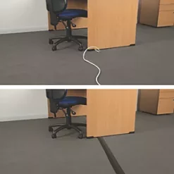 D-Line Linkable Medium Duty Dual Channel Floor Cable Cover 9m Black -Cable Management Sales Store 8426F A2