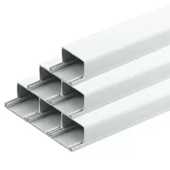 Tower uPVC White Mini Trunking 38mm x 25mm x 2m 4 Pack